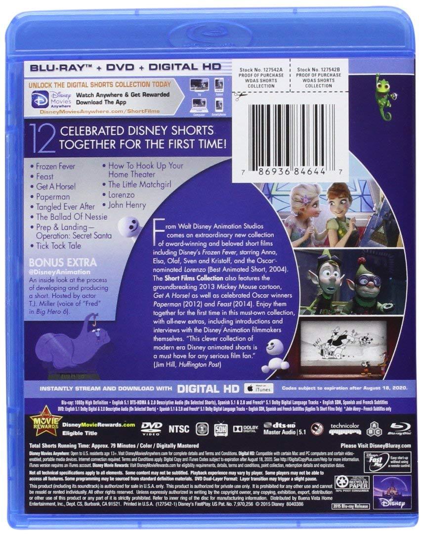 Walt Disney Studios Short Films Collection Frozen Tangled (Blu-ray/DVD+Digital)