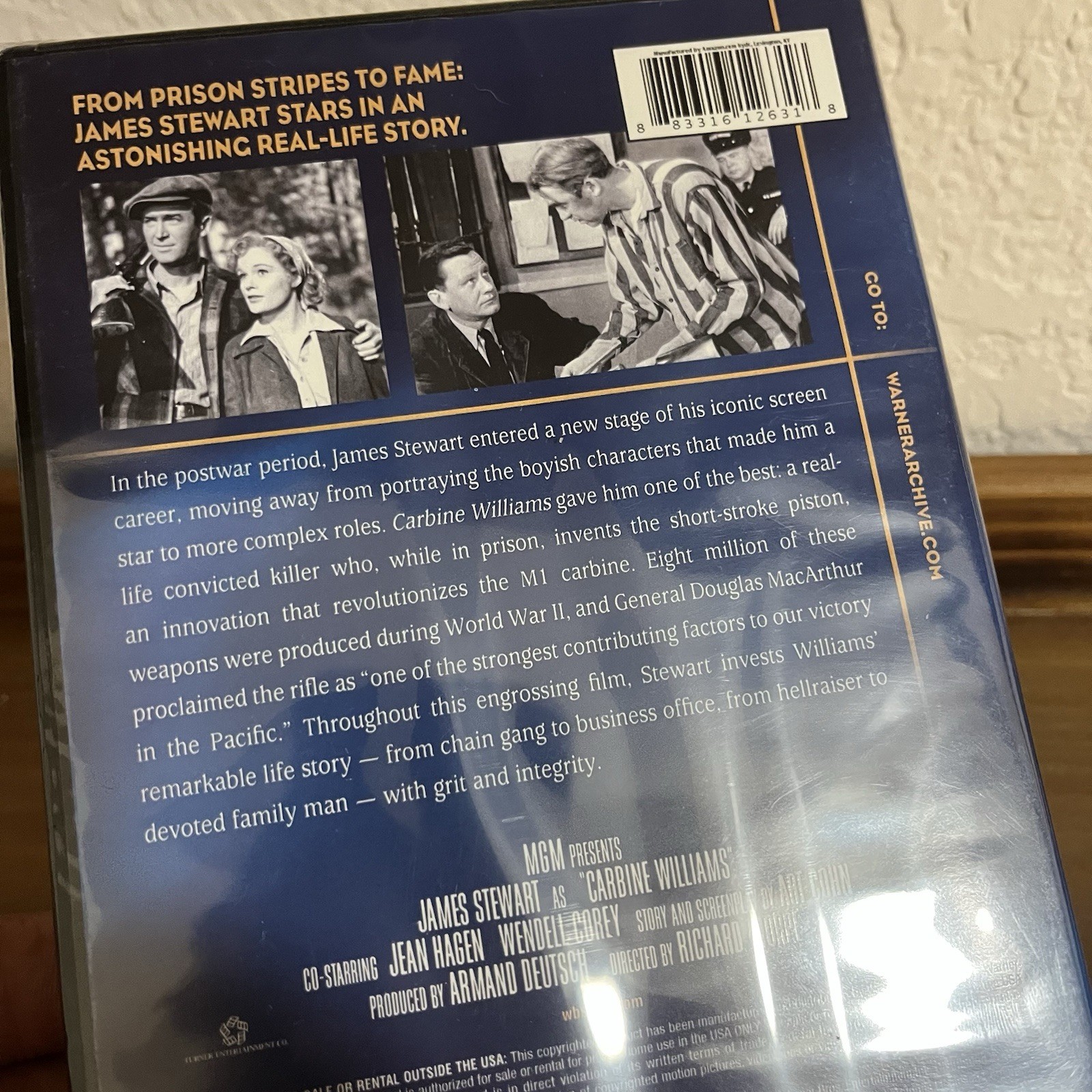 Carbine Williams DVD 1952 B&W Film James Stewart Warner Archive New D21