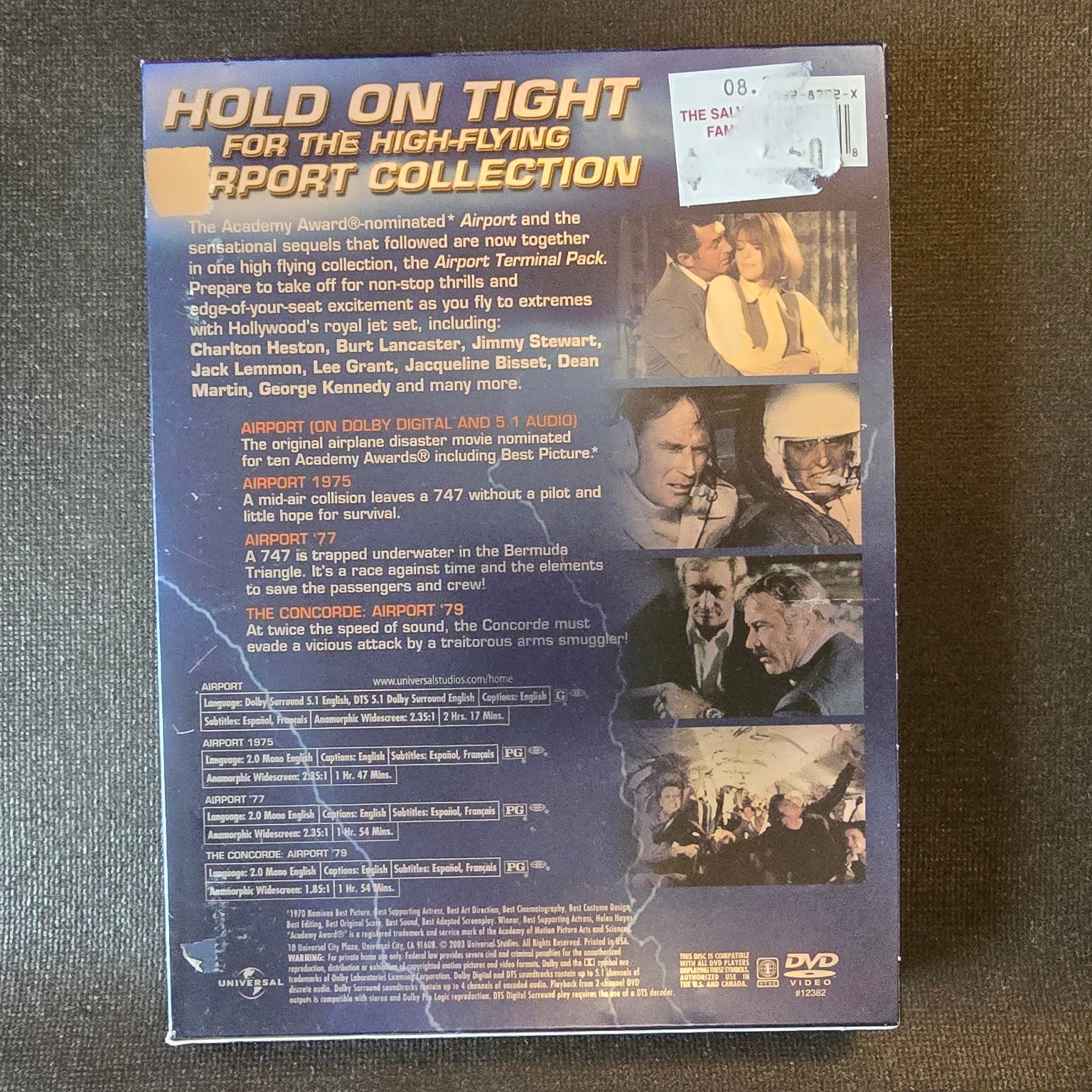 Airport Terminal Pack DVD (2003) Franchise Collection Charlton Heston Dean