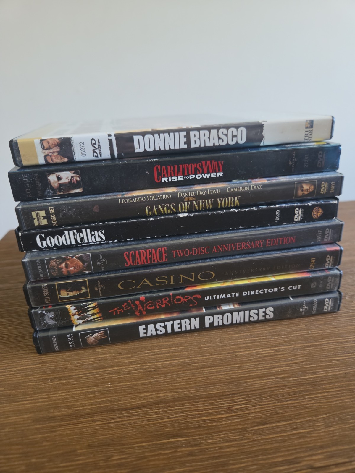 Lot of 8 Mob Crime DVDs Scarface Goodfellas Casino Gangs of New York Gangster
