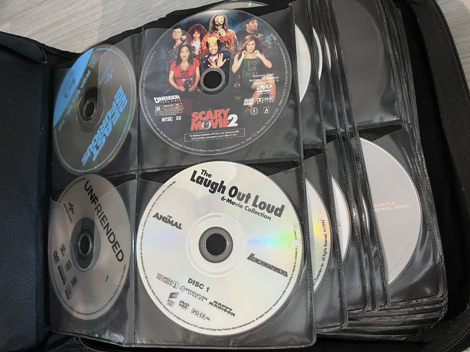 Huge Movie Lot Binder! DVDs Discs Only. Over 140 Movies Harry Potter Animation