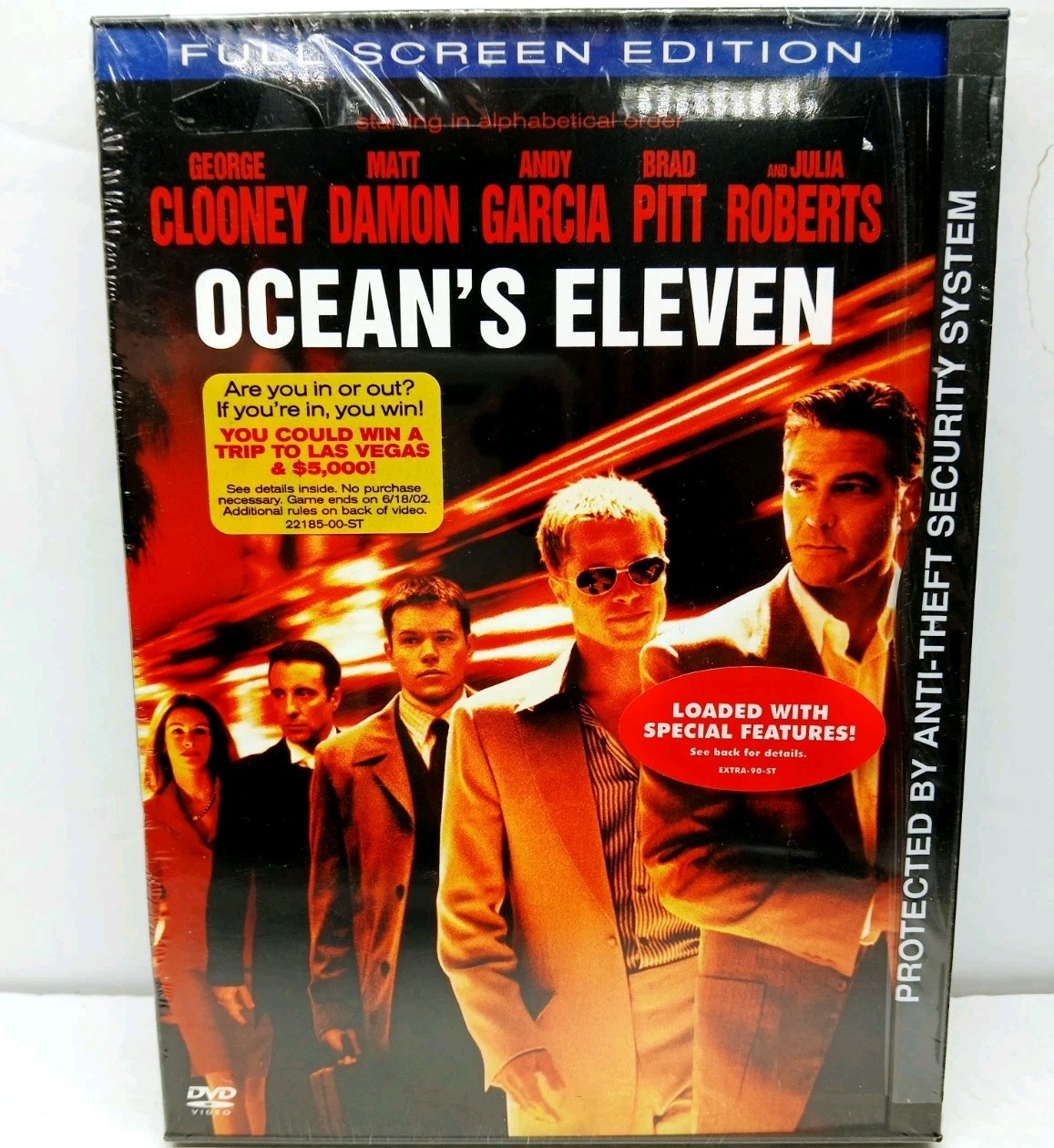 Ocean’s Eleven (DVD) George Clooney Village Roadshow Pictures (New Sealed)