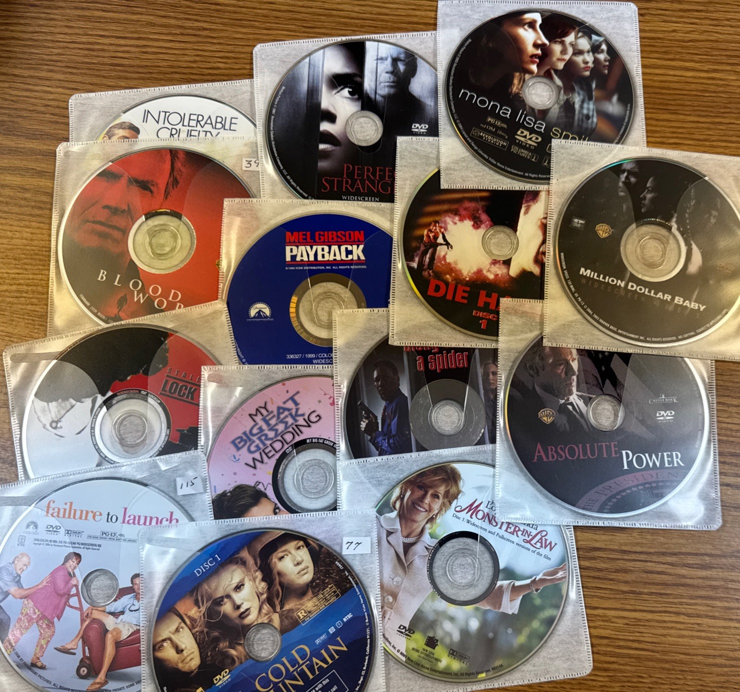LOT OF 140 DVD MOVIES / TV SERIES (NO CASE OR ARTWORK) Good Mix Of Genres Nice!