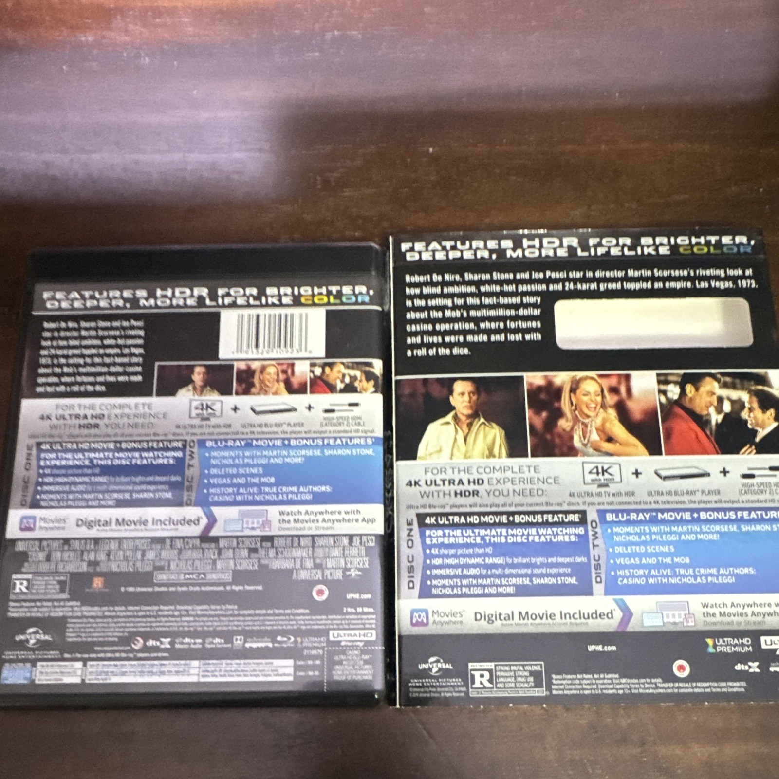 Casino (4K Ultra HD + Blu-Ray)- Robert DeNiro – Open Box – No Digital Code