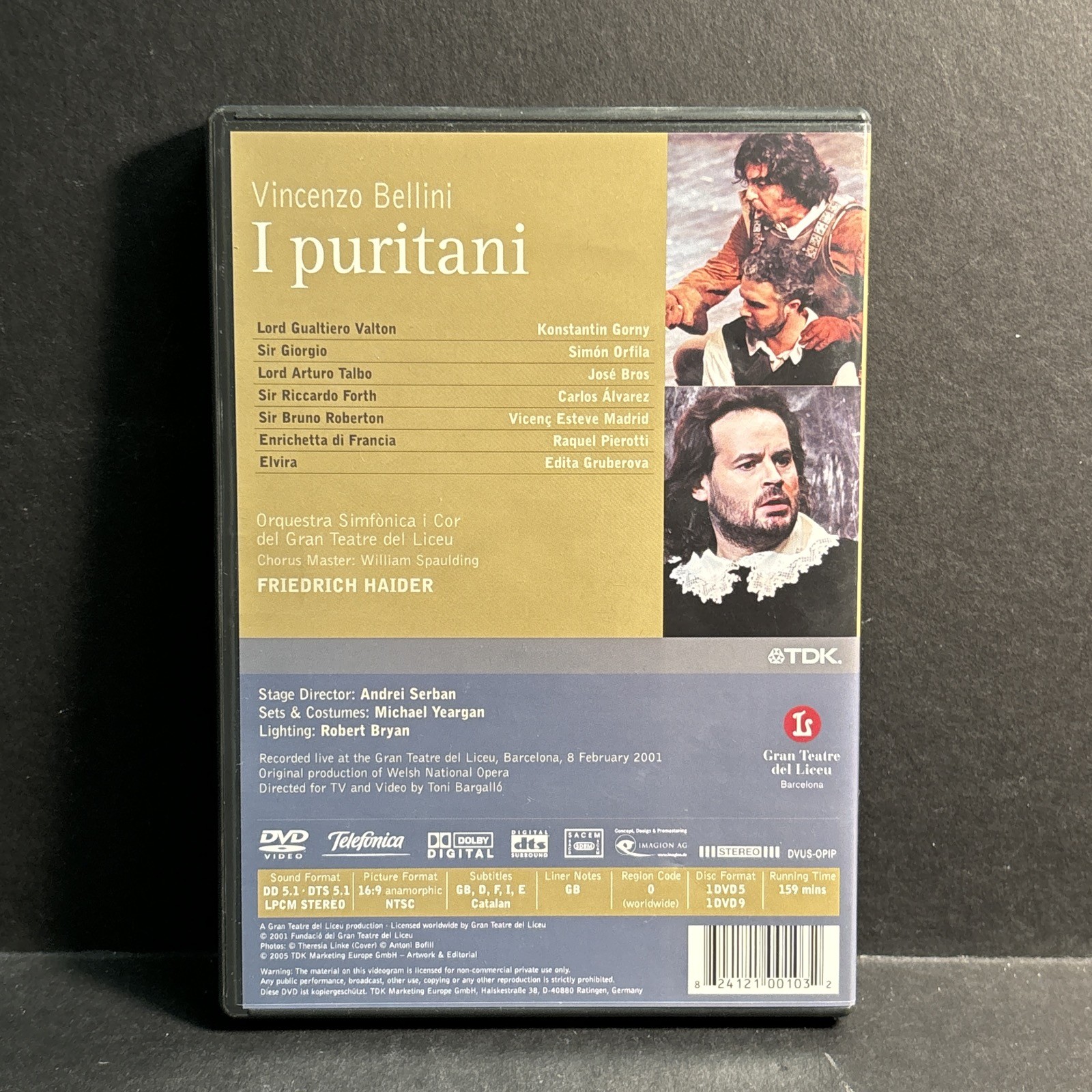 BELLINI — I PURITANI (2005) Opera 2DVD FRIEDRICH HAIDER Edita Gruberova TDK