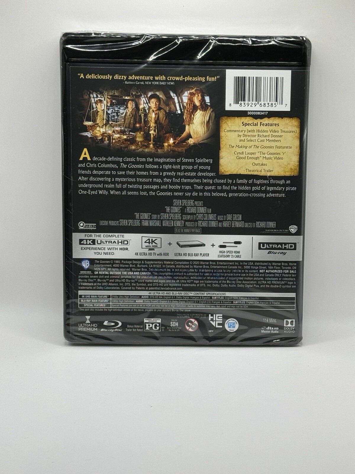 The Goonies 4K UHD Blu-ray Sean Astin NEW