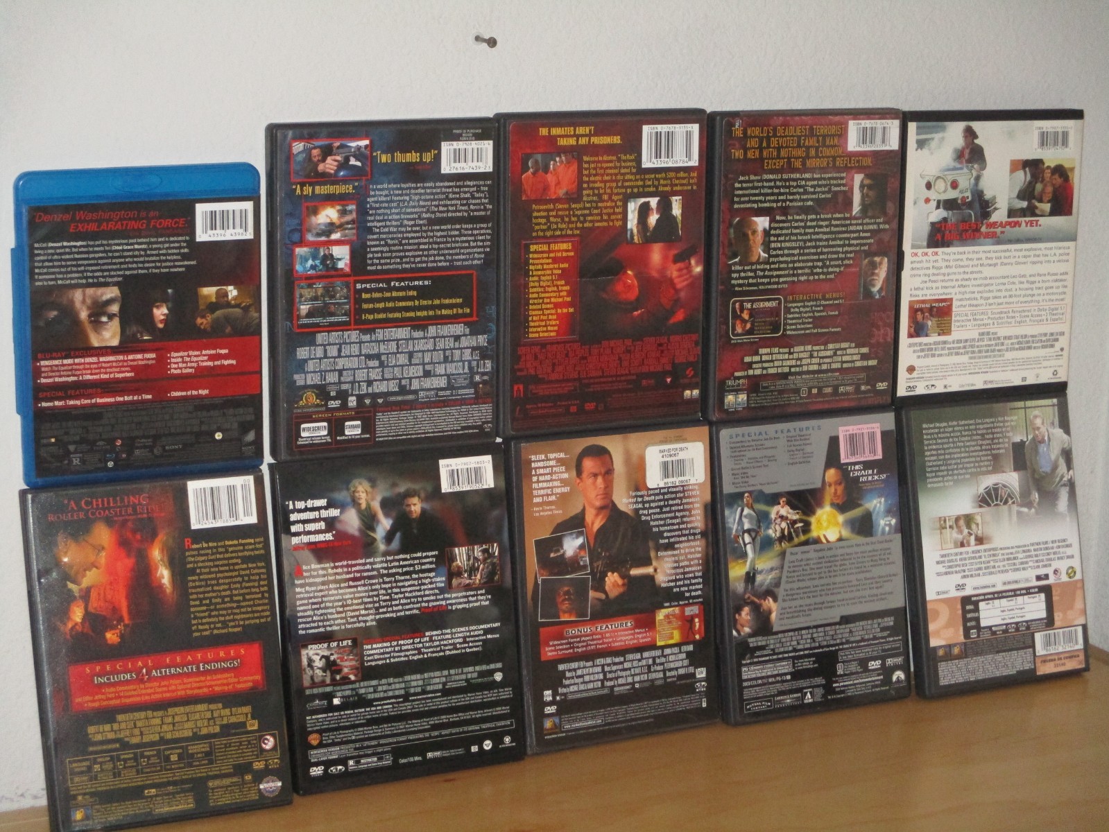 DVD’s Action and Adventure Lot of 10 Good With No Scratches Includes Many Action