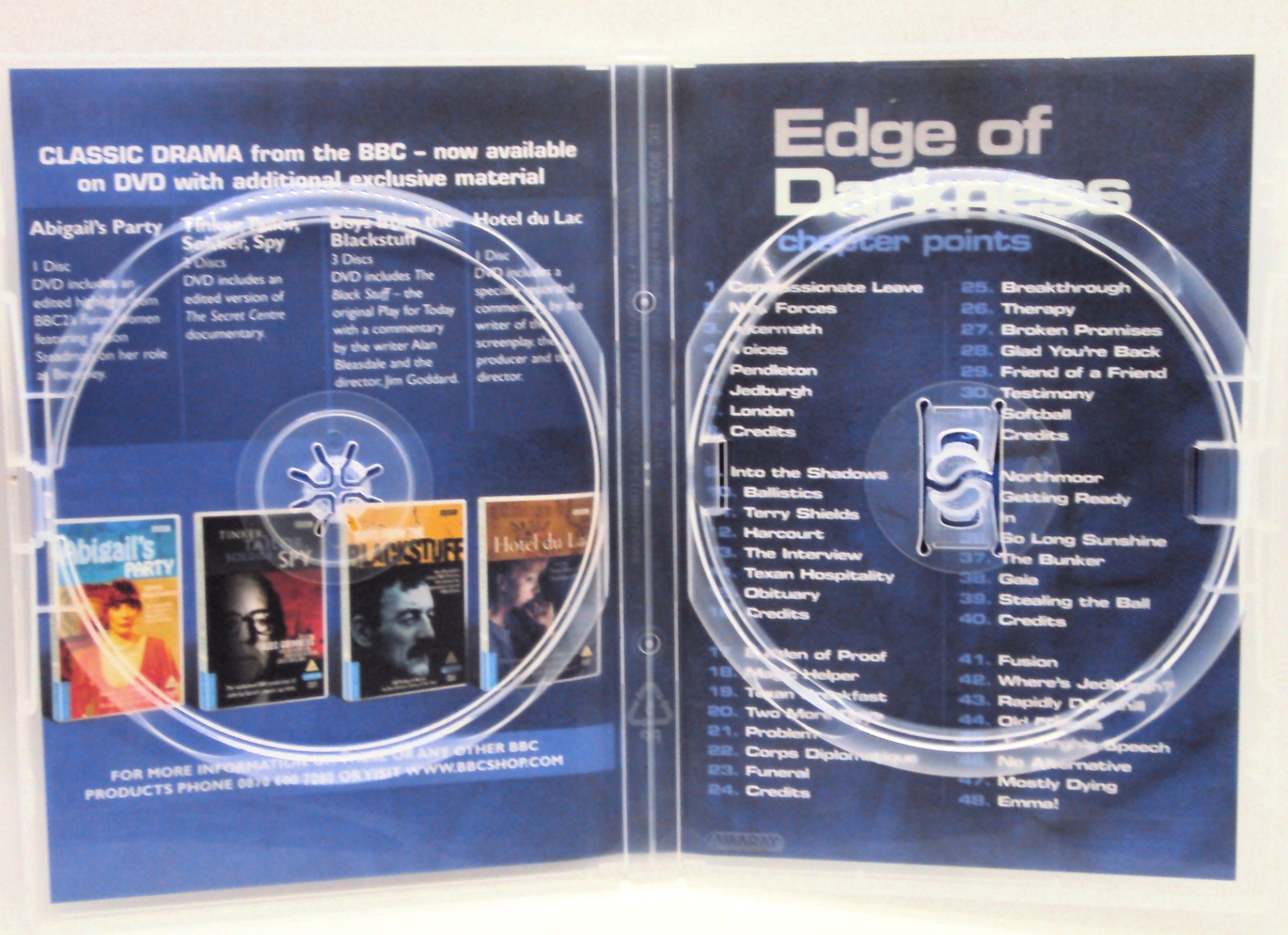 EDGE OF DARKNESS PAL DVD Reg 2+4 UK TV Mini-Series 1985 BBC ECO Thriller 2 Discs