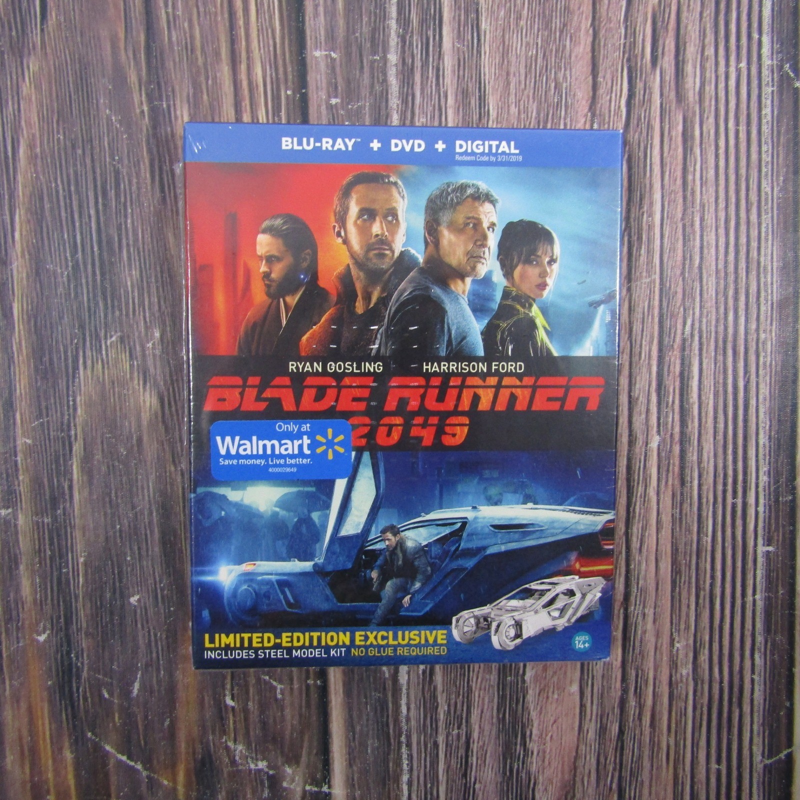 Blade Runner 2049 Blu-ray DVD Digital Walmart Exclusive Steel Model Kit New