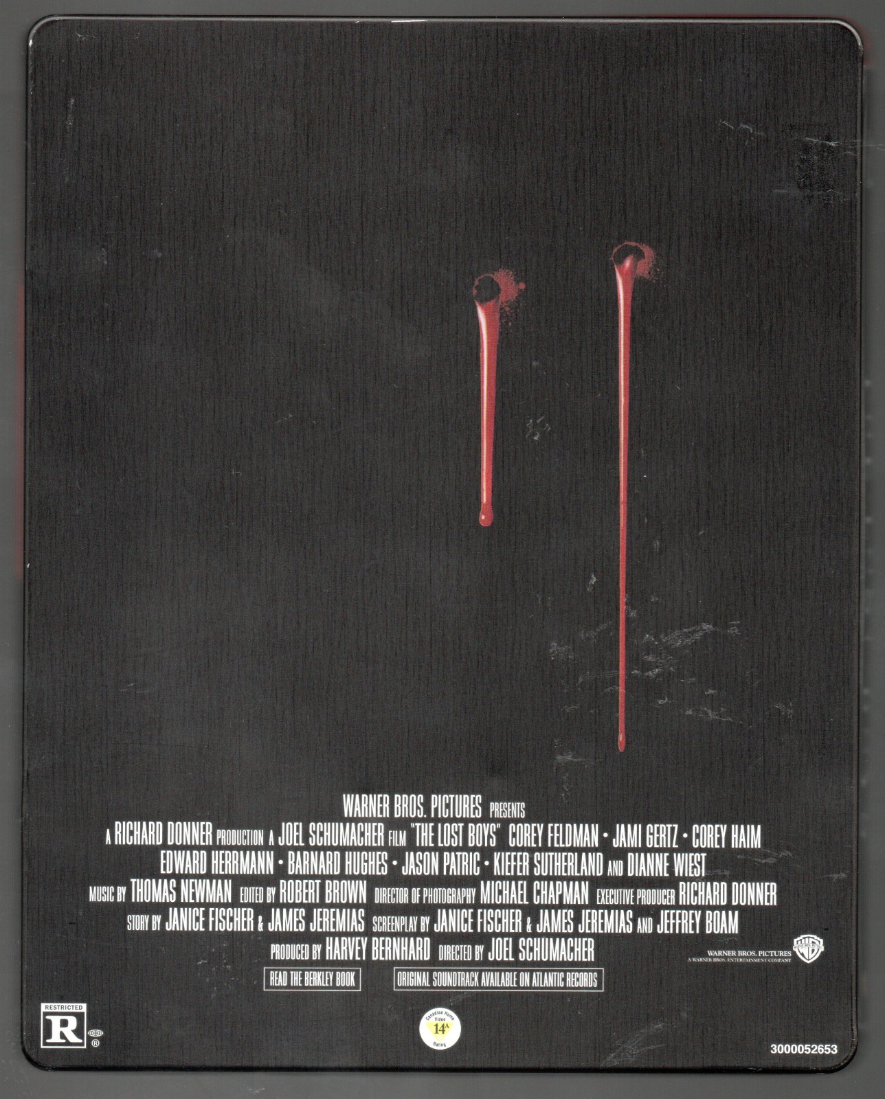 The Lost Boys Kiefer Sutherlan Blu-ray Disc 2014 SteelBook