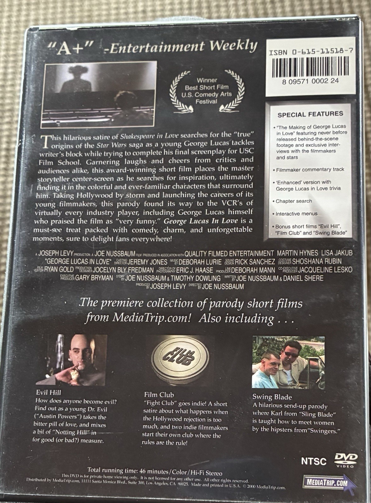 George Lucas in Love (DVD, 2000)Widescreen Special Edition