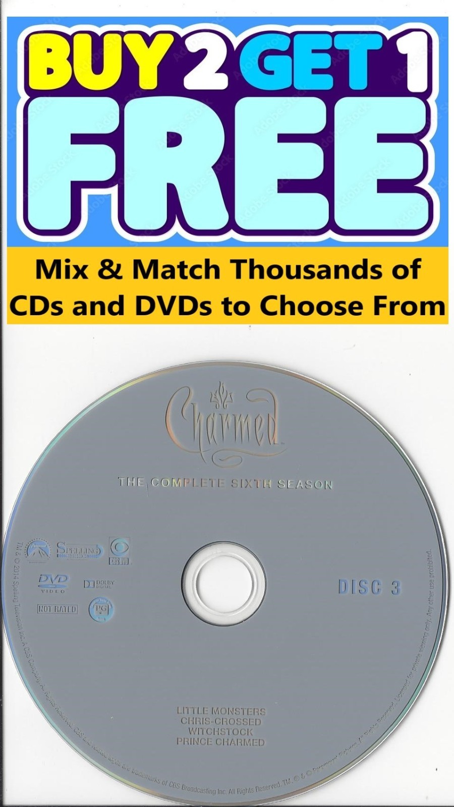 Charmed: The Complete Series (DVD) Sixth Season 6 Disc 3 Replacement Disc