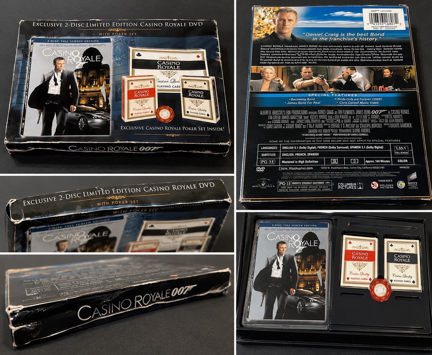 Casino Royale • Exclusive 2 Disc Limited Edition DVD w/ Poker Set James Bond 007