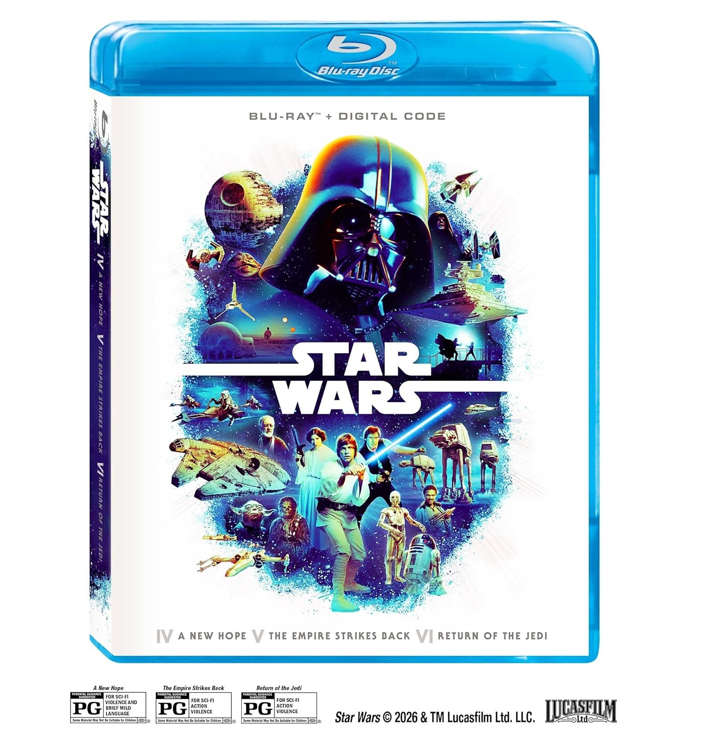 Star Wars: Original Trilogy (Blu-ray + Digital) NEW