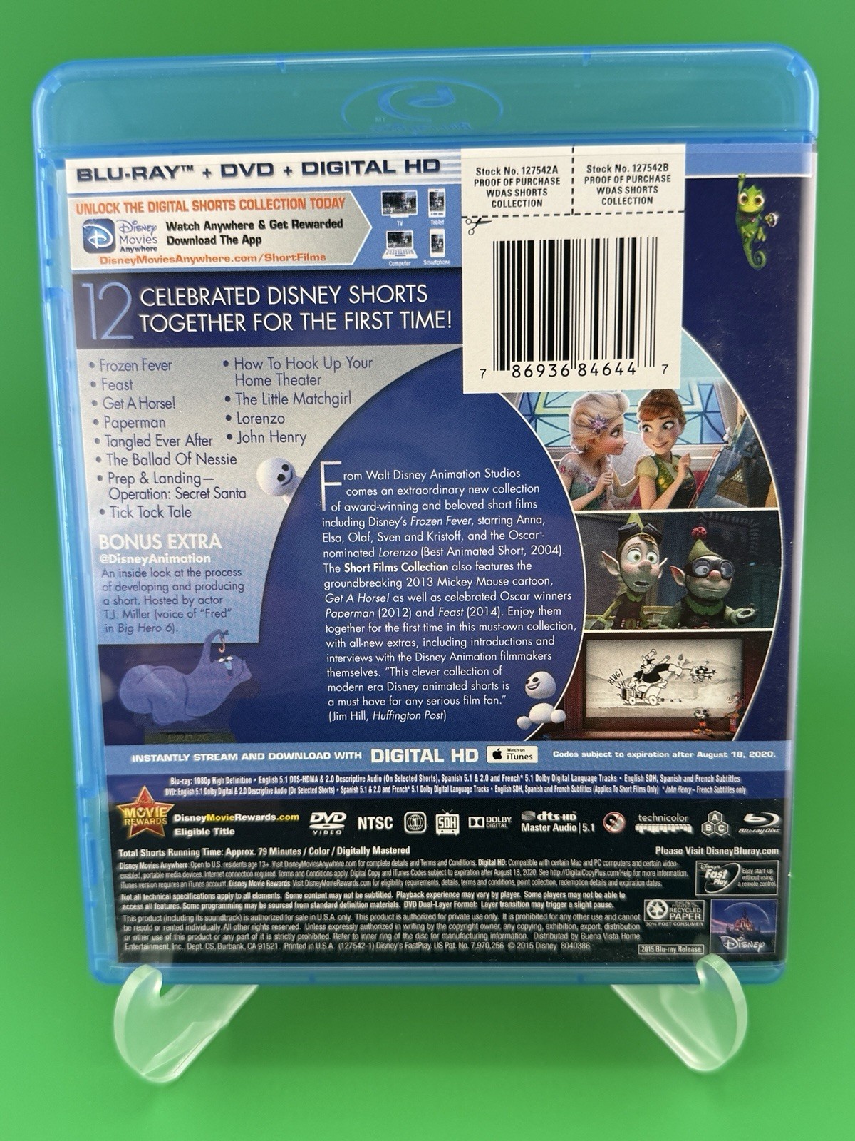 Walt Disney Animation Studios Short Films Collection (Blu Ray, DVD) Ships Fast