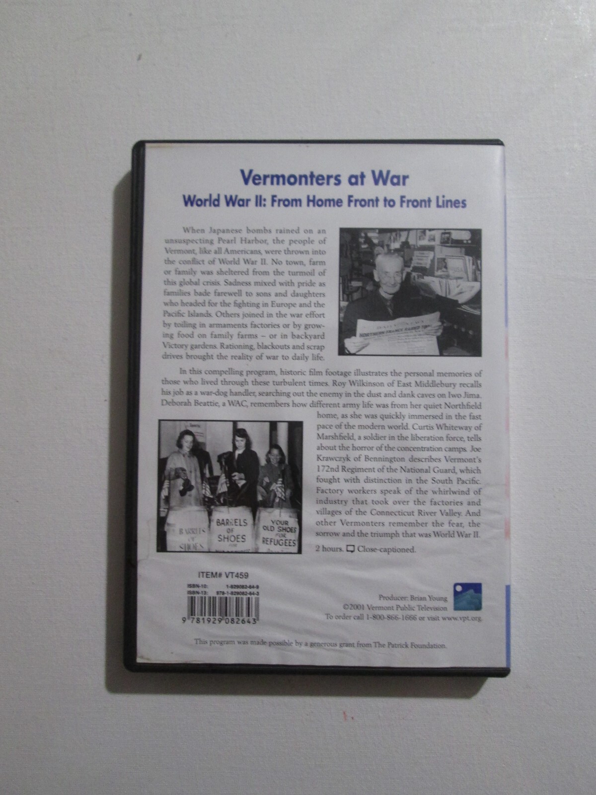 Vermonters at War World War II: From Home Front to Front Lines DVD