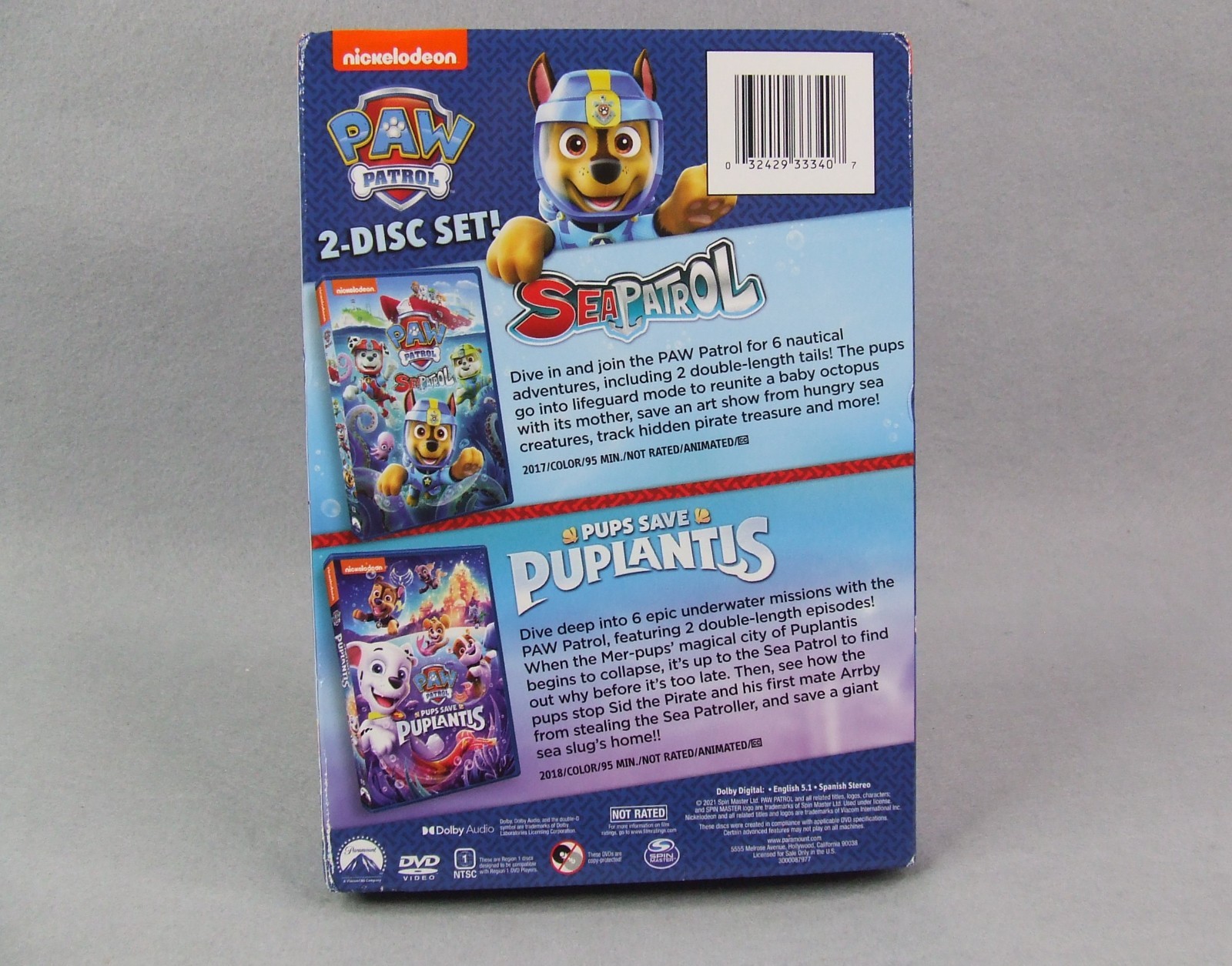 Paw Patrol Sea Patrol Double Pack (2-Disc DVD Set, 2021) 12 Adventures