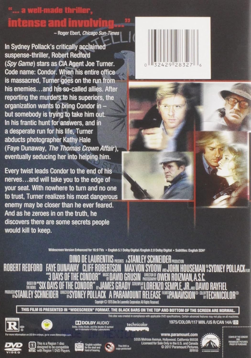Three Days of the Condor (DVD, 2017) Robert Redford, Fae Dunaway