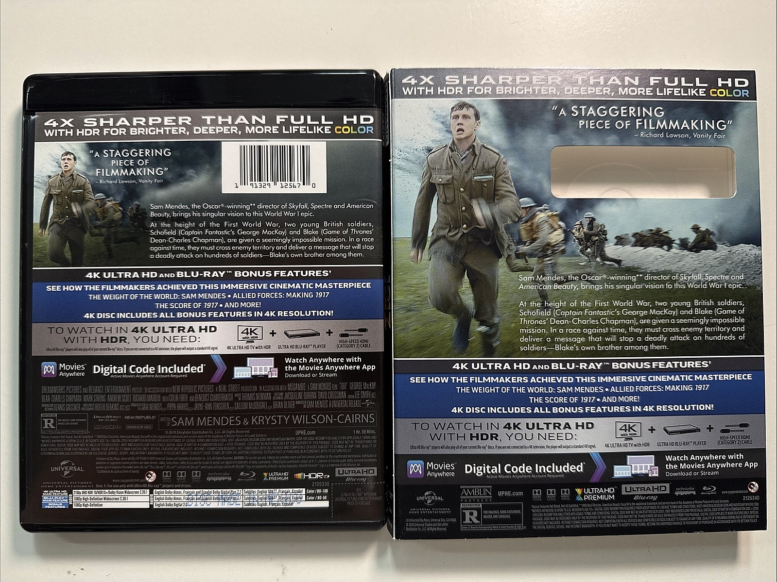 1917 on 4K ULTRA HD + BLU-RAY in SLIP-COVER