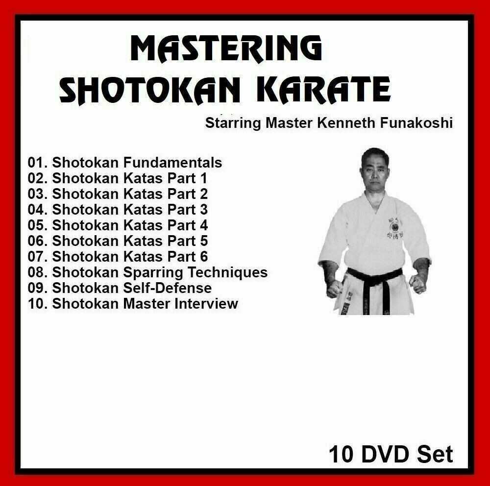 SHOTOKAN KARATE Instructional Series 10 DVD SET with KENNETH FUNAKOSHI 