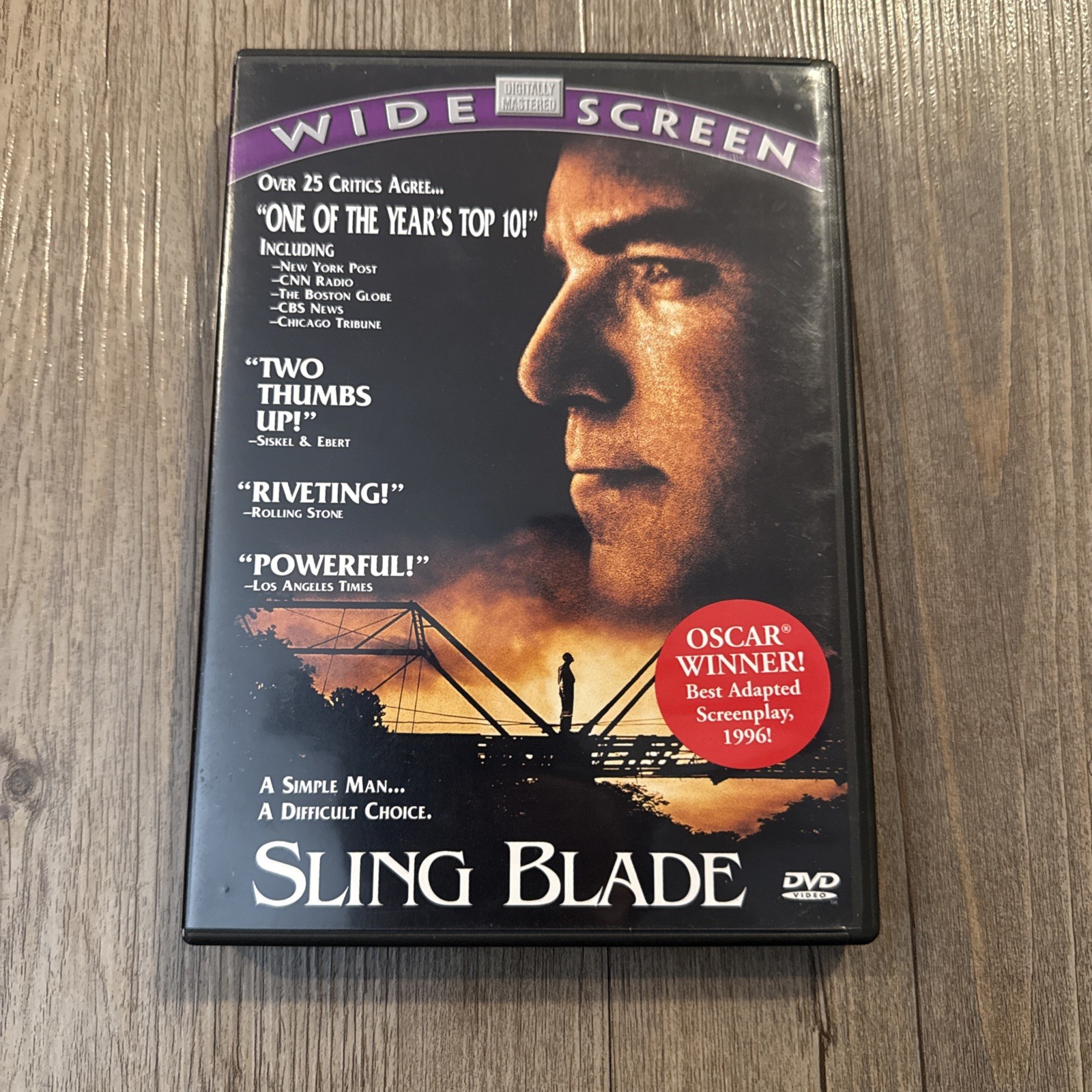Sling Blade DVD with Insert Billy Bob Thornton Widescreen Disc Is Mint Excellent