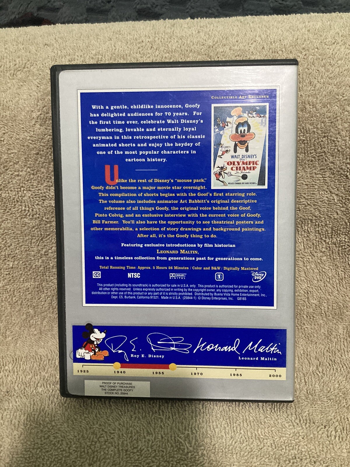 Walt Disney Treasures The Complete Goofy & Oswald In Plastic Clamshell COA