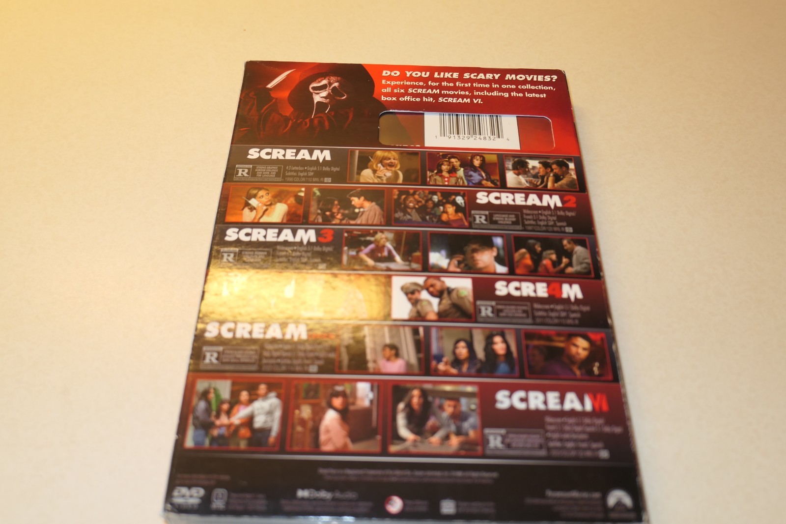 Scream 6 Movie Collection DVD’s with case
