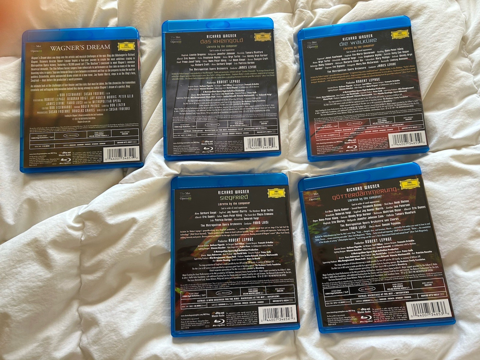 Richard Wagner Der Ring Des Nibelungen Lepage Metropolitan Opera,5 Blu Ray Discs