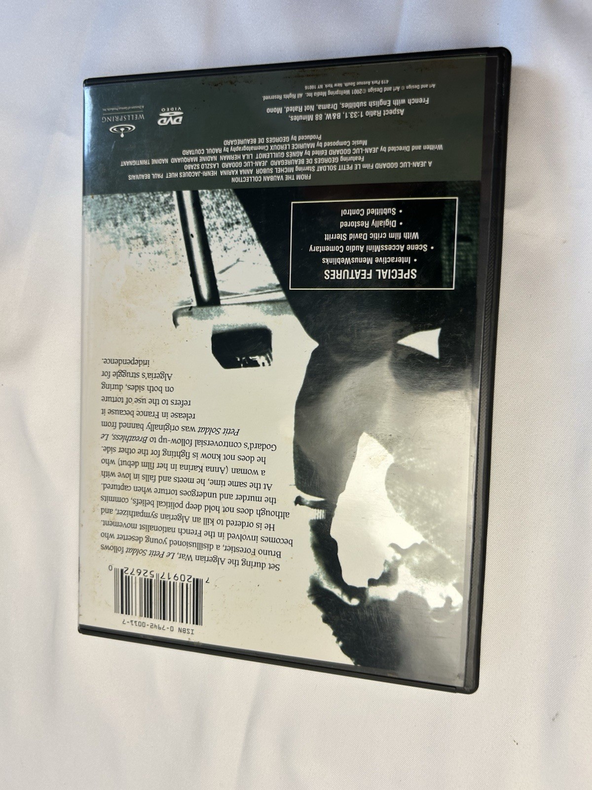 Le Petit Soldat DVD Jean luc Godard French with English Subtitles