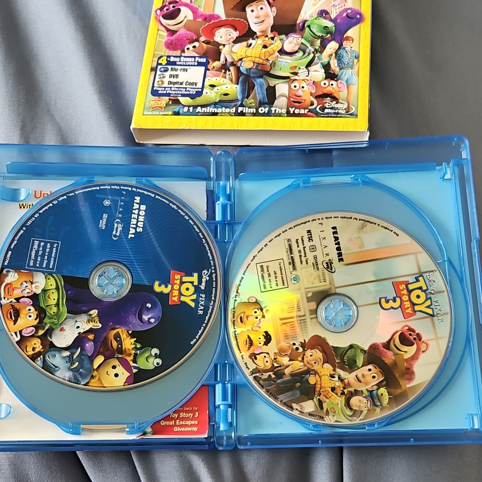 Walt Disney Studios Toy Story 3 Blu-ray/DVD 4-Disc Digital Copy G 2010 NTSC