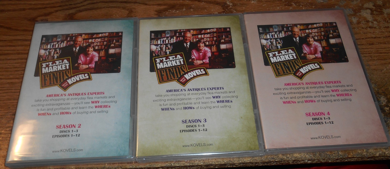 FLEA MARKET FINDS WITH THE KOVELS SEASONS 2, 3, & 4 3-DISC DVD LOT/NEW & SEALED!