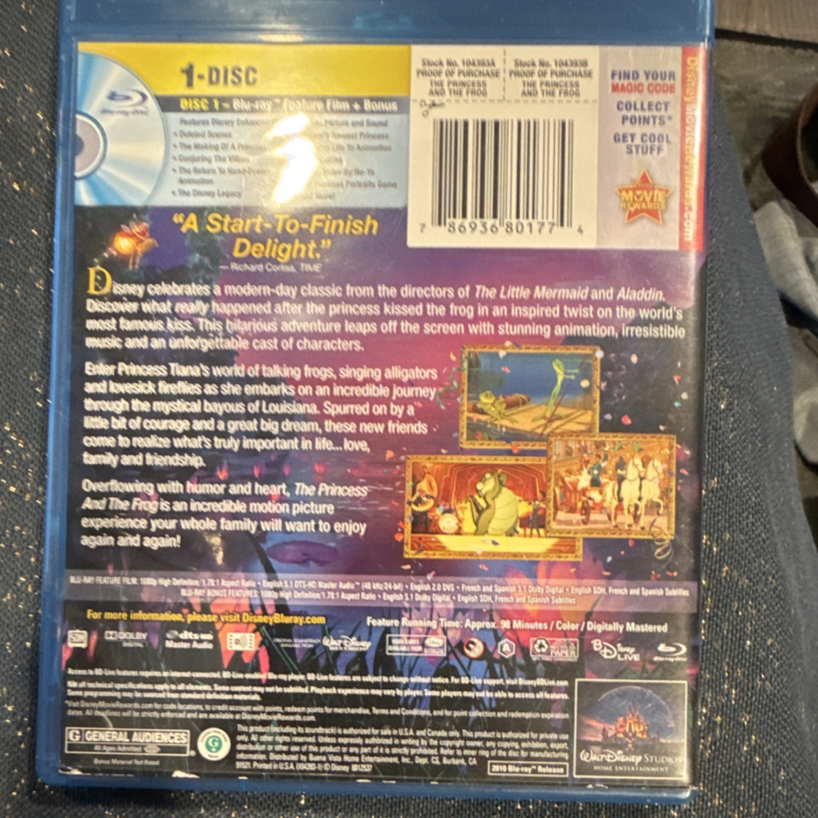 Walt Disney Studios The Princess and the Frog Blu-ray Widescreen Bonus Features
