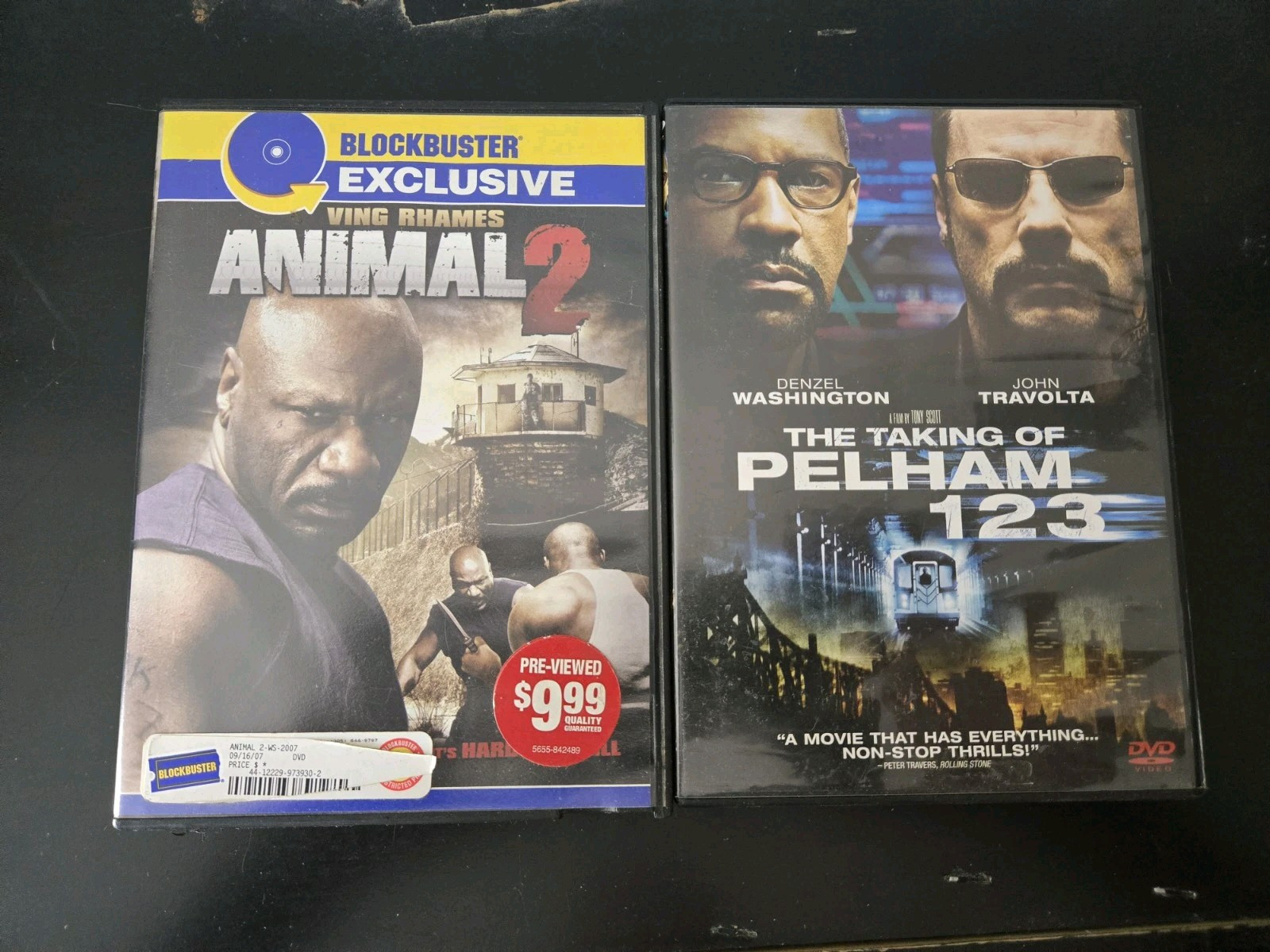 Lot 2 DVD The Taking If Pelham 123 Denzel Washington, Animal 2 Ving Rhames