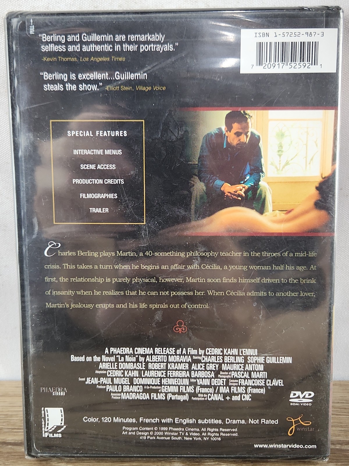 L’Ennui (DVD) French w/English Subtitles ~ A Film by Cedric Kahn ~ NEW SEALED