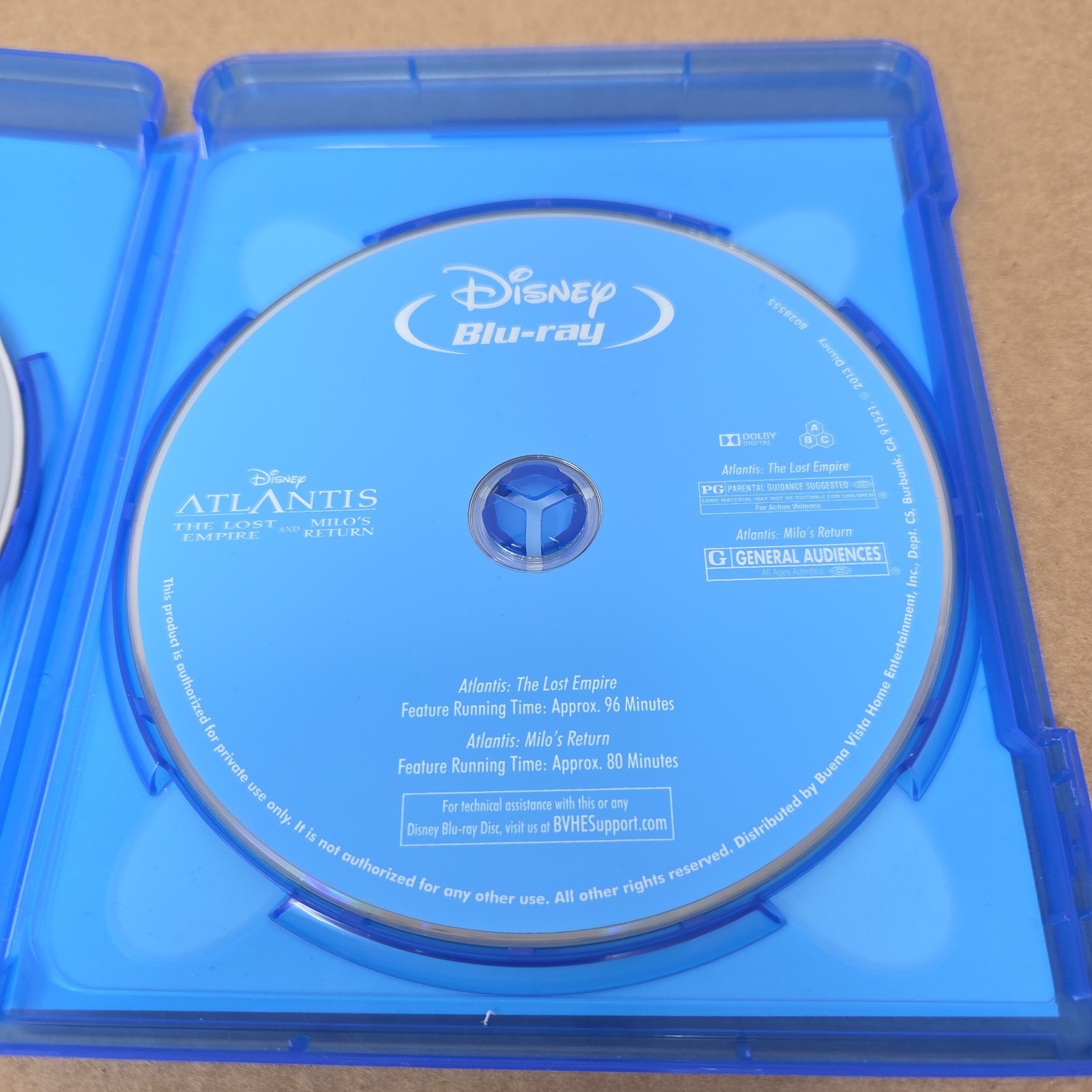 Disney Atlantis: The Lost Empire & Atlantis: Milo’s Return Blu-Ray/DVD Rare Oop