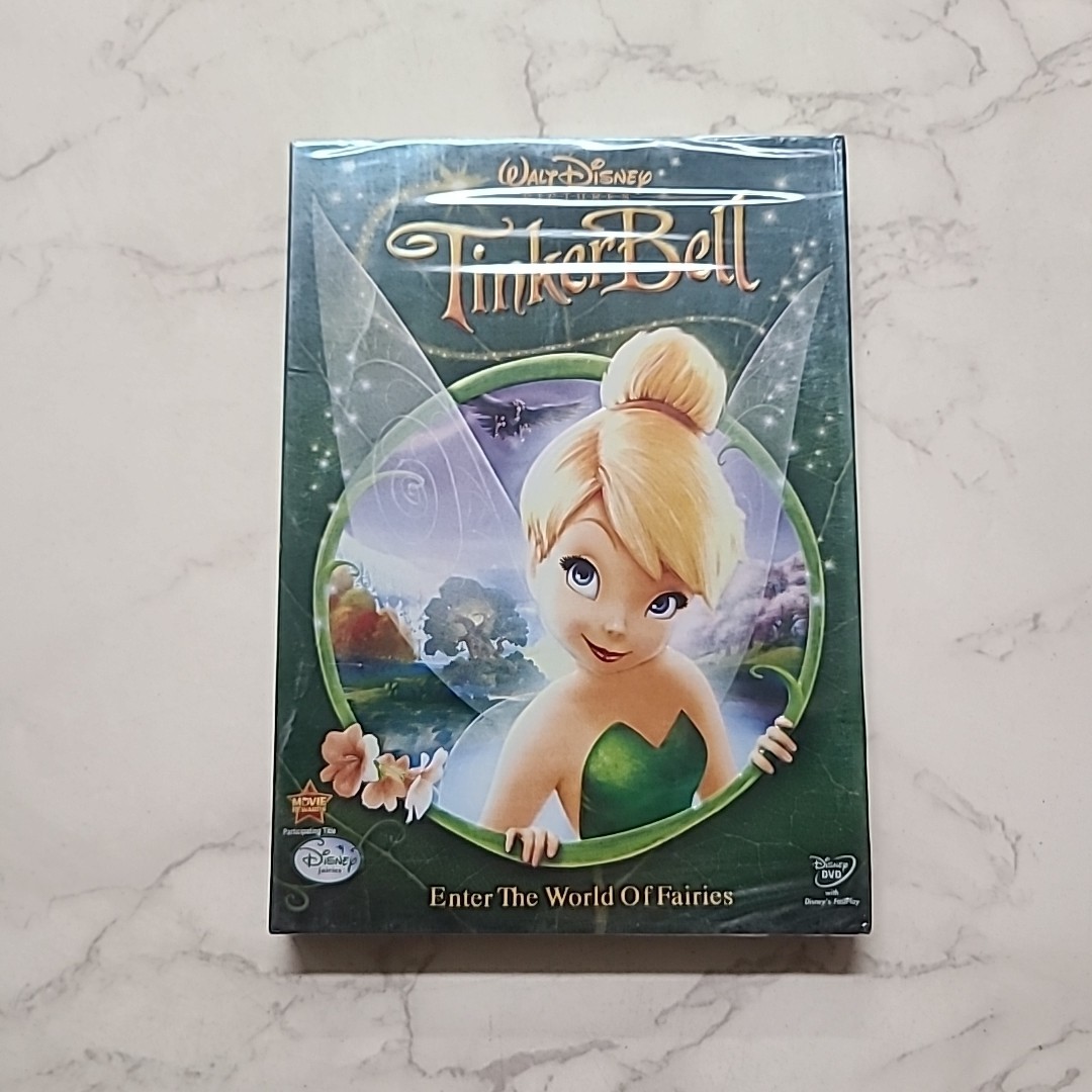 TINKERBELL Disney NEW DVD With Deleted Scenes, Music Video, 2008 Kids Childrens