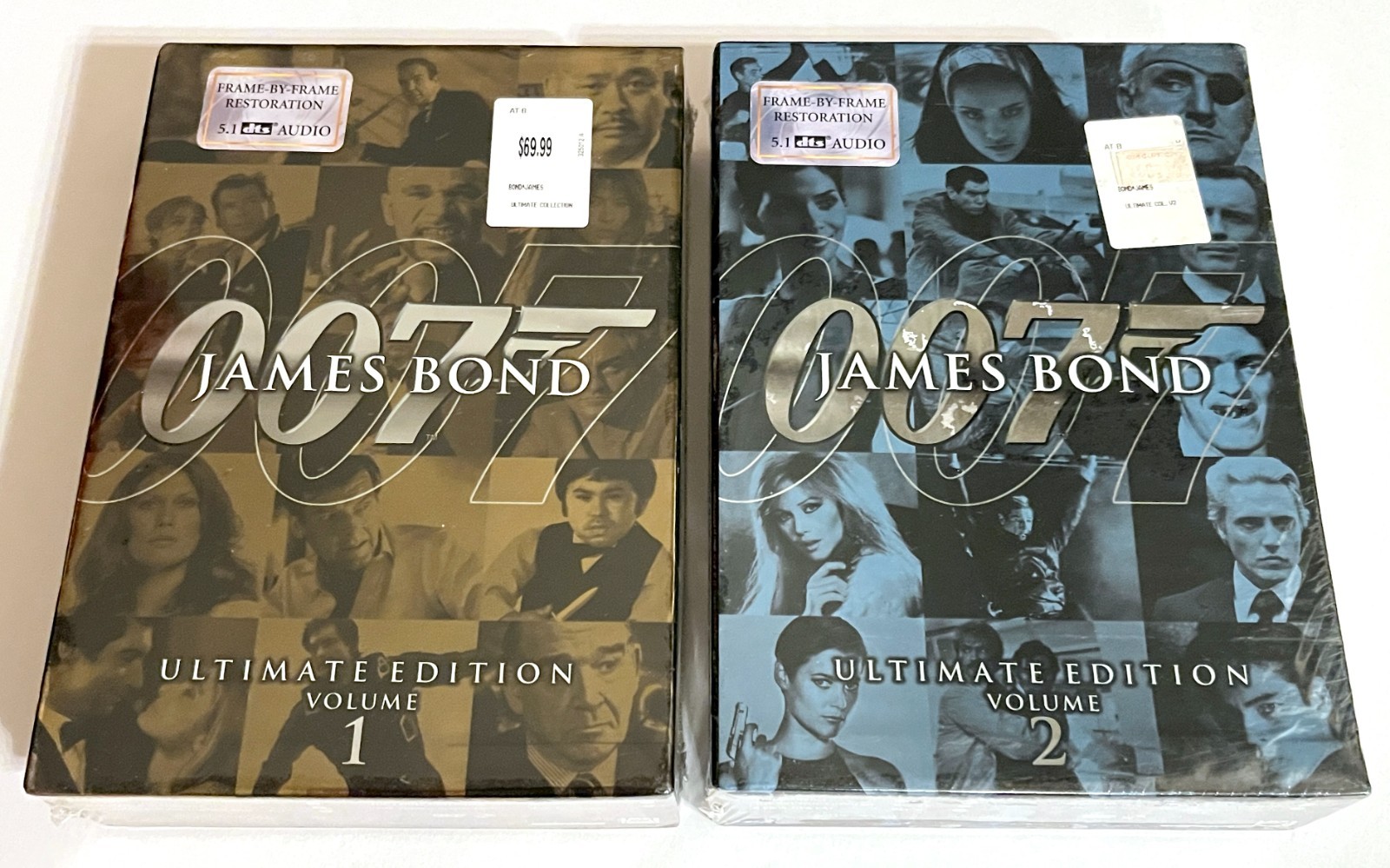New – JAMES BOND ULTIMATE EDITION DVD Lot Volumes 1 & 2 Goldfinger Thundereball+