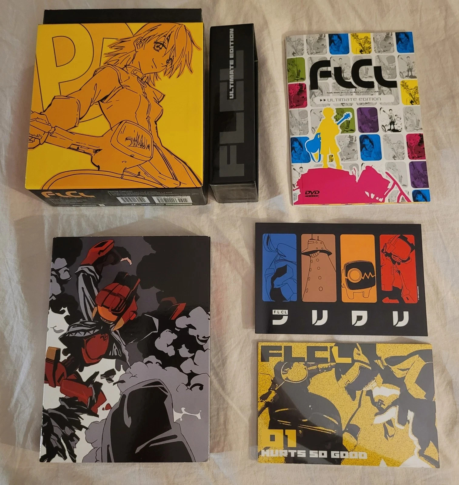 FLCL Ultimate Edition DVD Box Set w/ Postcards & Book