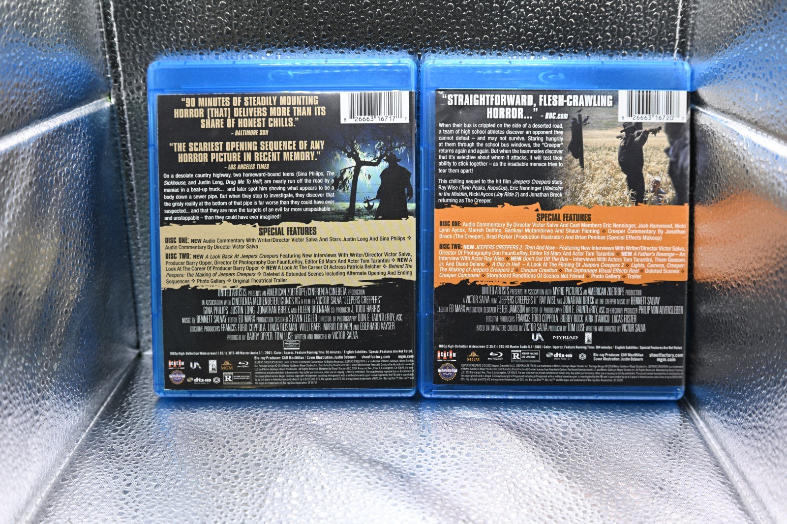 Jeepers Creepers 1 & 2 Scream Factory Blu-rays – used