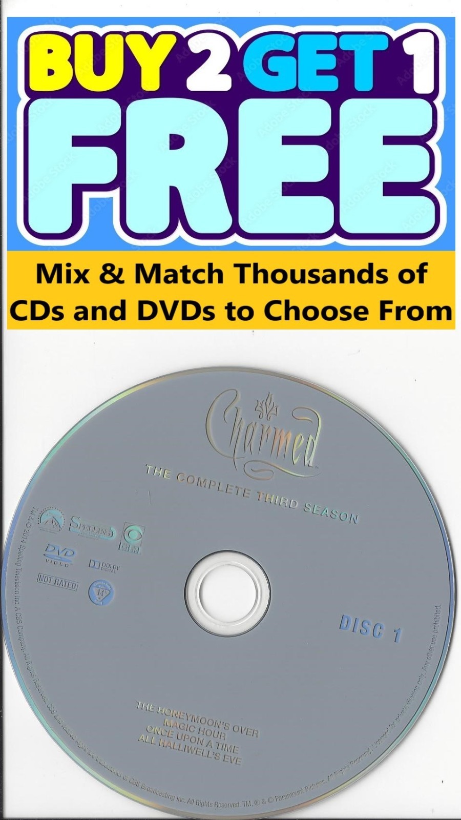 Charmed: The Complete Series (DVD) Third Season 3 Disc 1 Replacement Disc