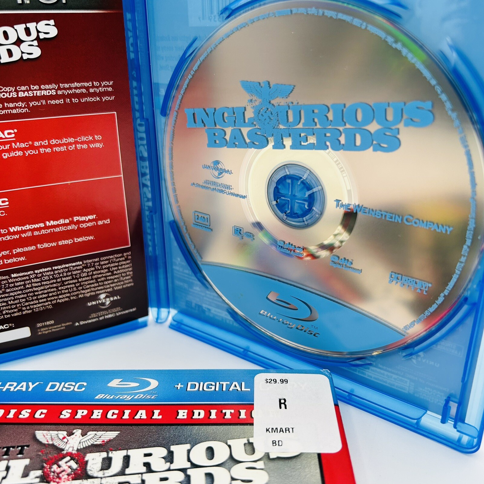 INGLOURIOUS BASTERDS: Blu-ray 2009 War Drama Action Brad Pitt Rated R