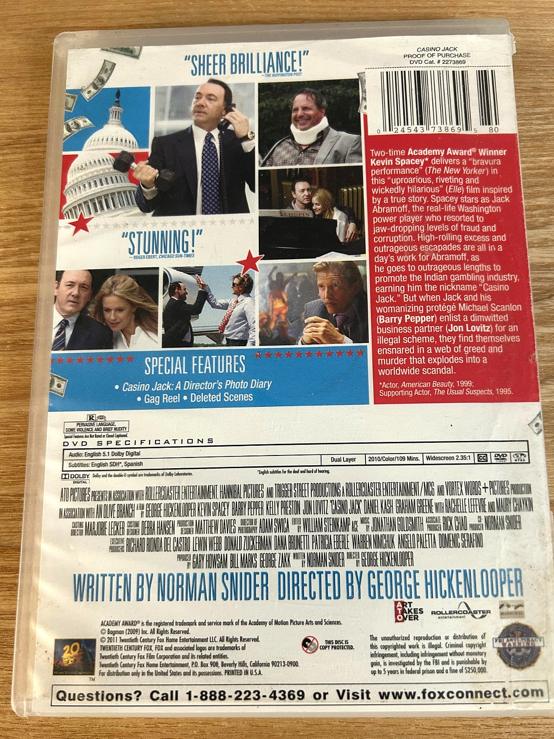 Casino Jack DVD Widescreen – Ships Same Day With Tracking