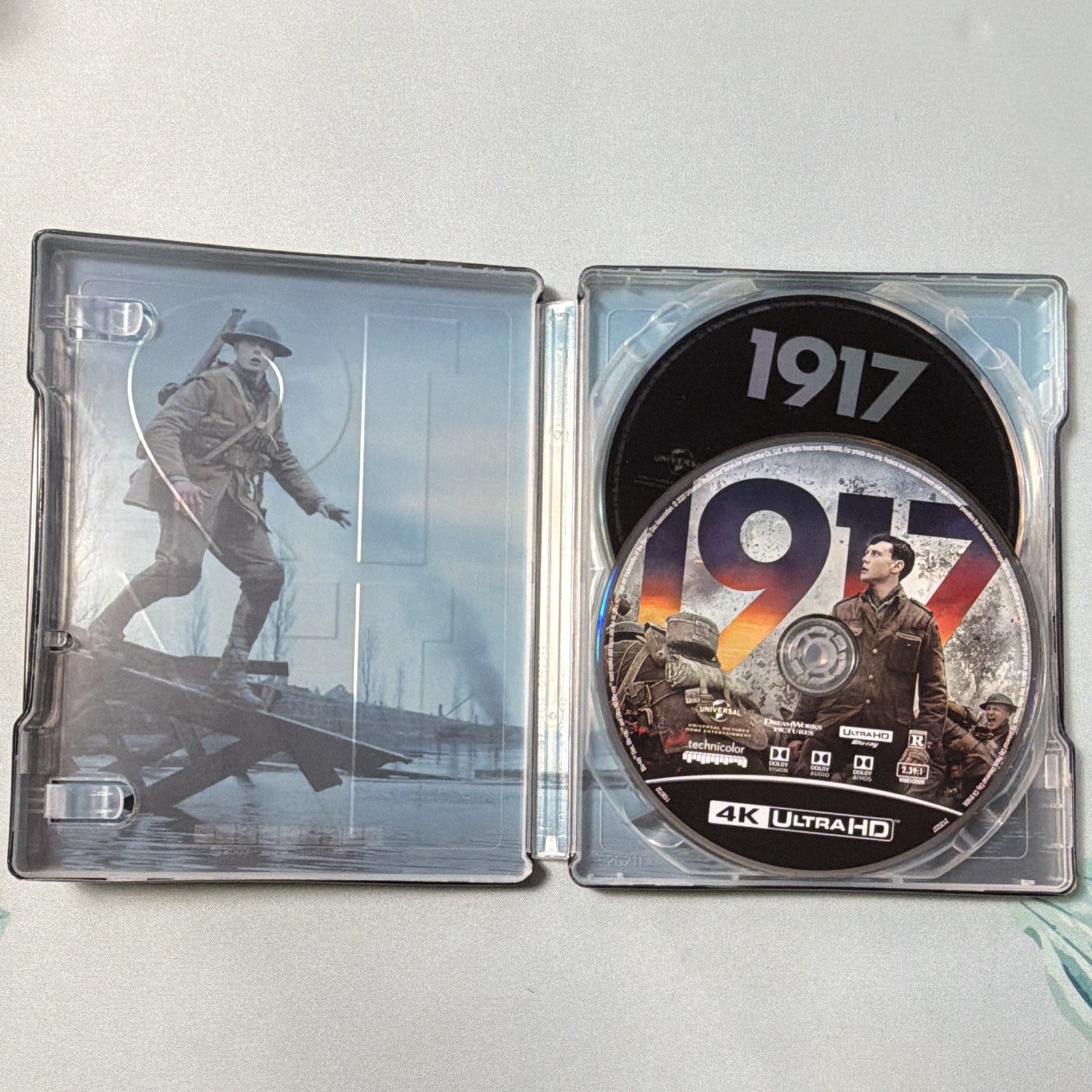 1917 SteelBook (4K UHD + Disc 4K + Blu Ray, 2020, 2-Disc Set) – NO DIGITAL CODE