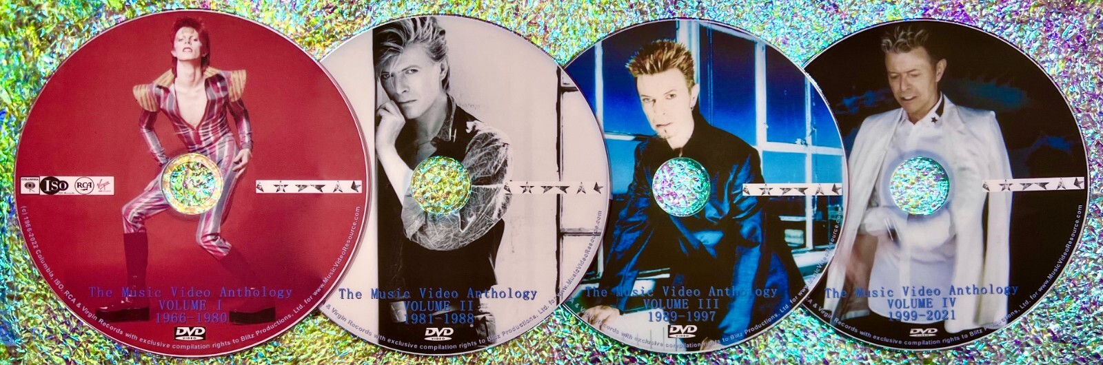 DAVID BOWIE ULTIMATE Music Video Anthology 1966 to 2022 4 DVD Set 116 Vids 8 Hrs
