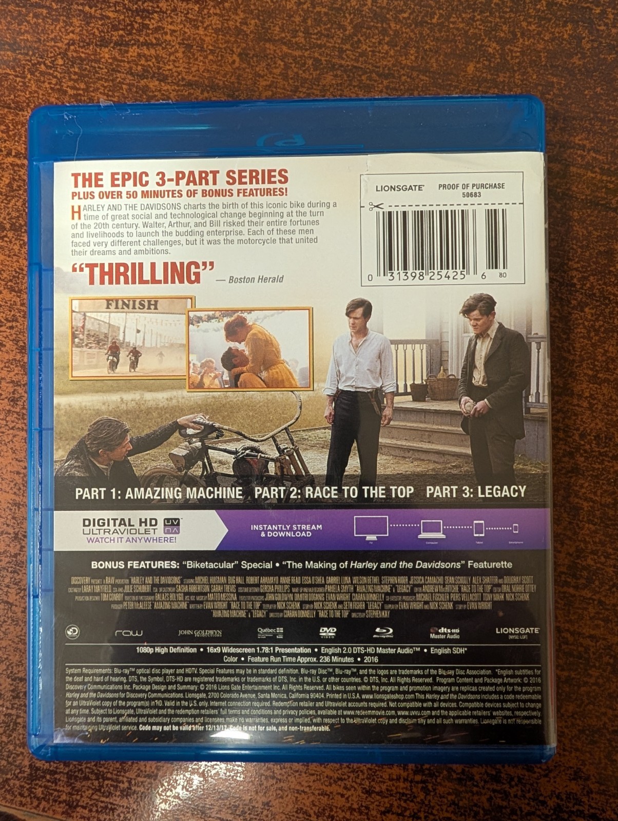 Harley and the Davidsons (Blu-ray, 2016) Discovery Series RARE OOP