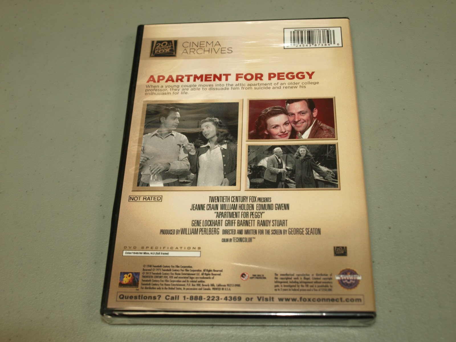 Apartment for Peggy 1948 (DVD, 2013) 20th Century Fox Cinema Archives NEW
