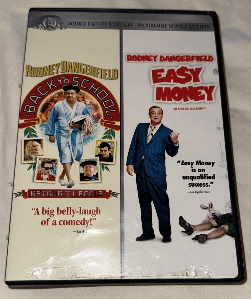 Back to School / Easy Money (DVD, 2006) Tested 2-Disc Set Rodney Dangerfield