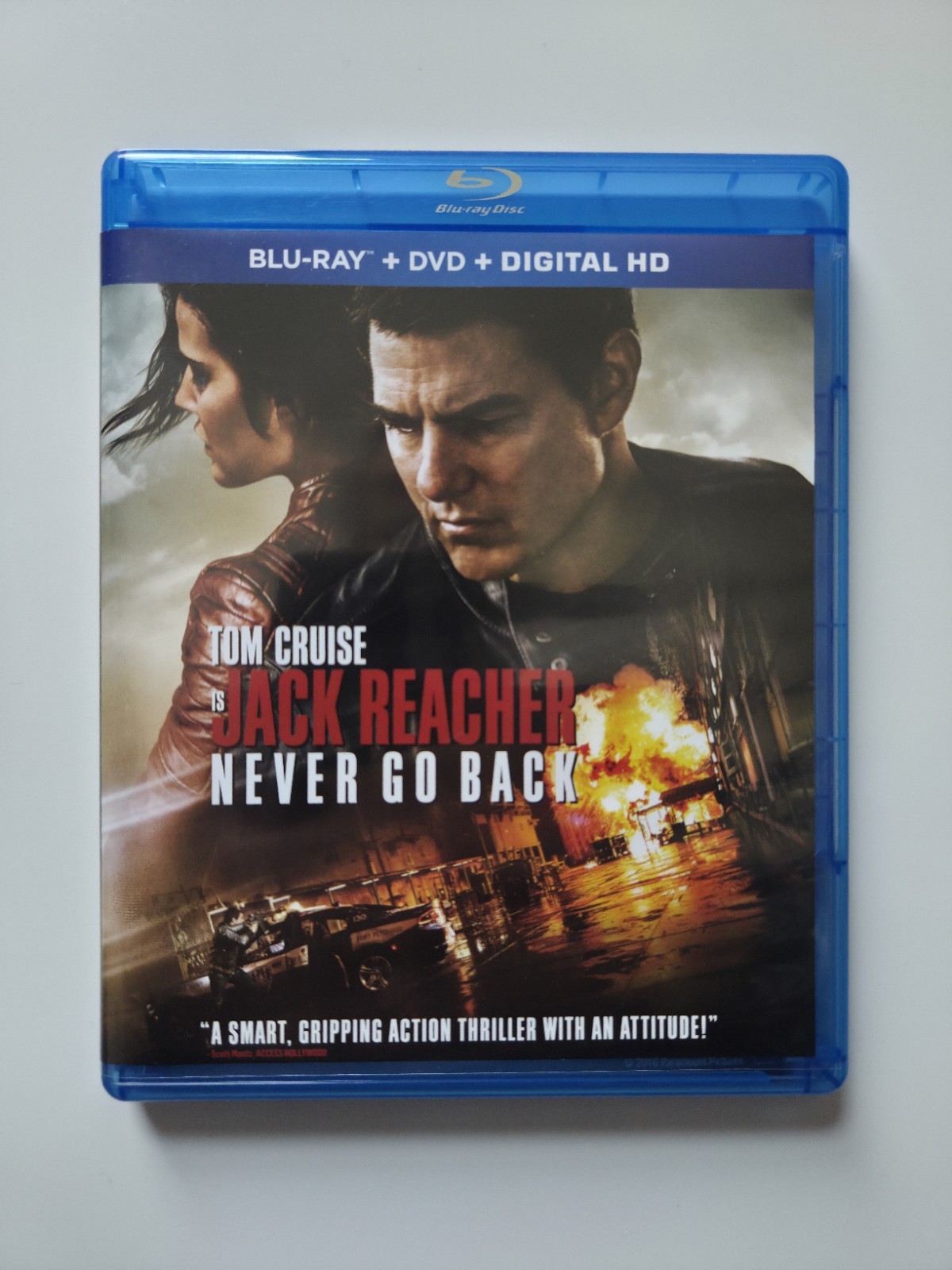 Jack Reacher: Never Go Back (Blu-ray/DVD, 2016, 2-Disc Set) LIKE NEW
