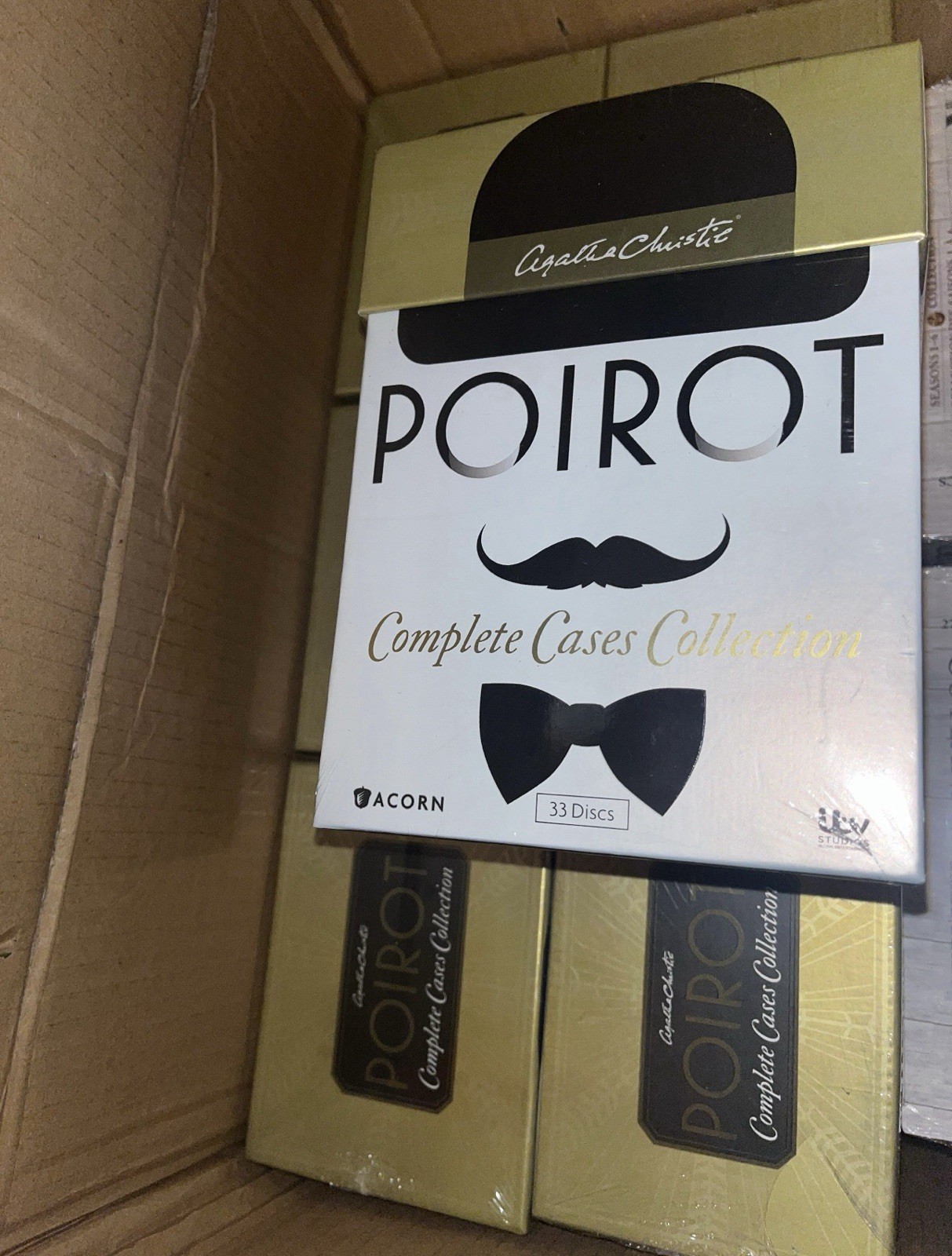 Agatha Christie’s Poirot Complete Cases Collection DVD, 33-Disc Box Set. New!