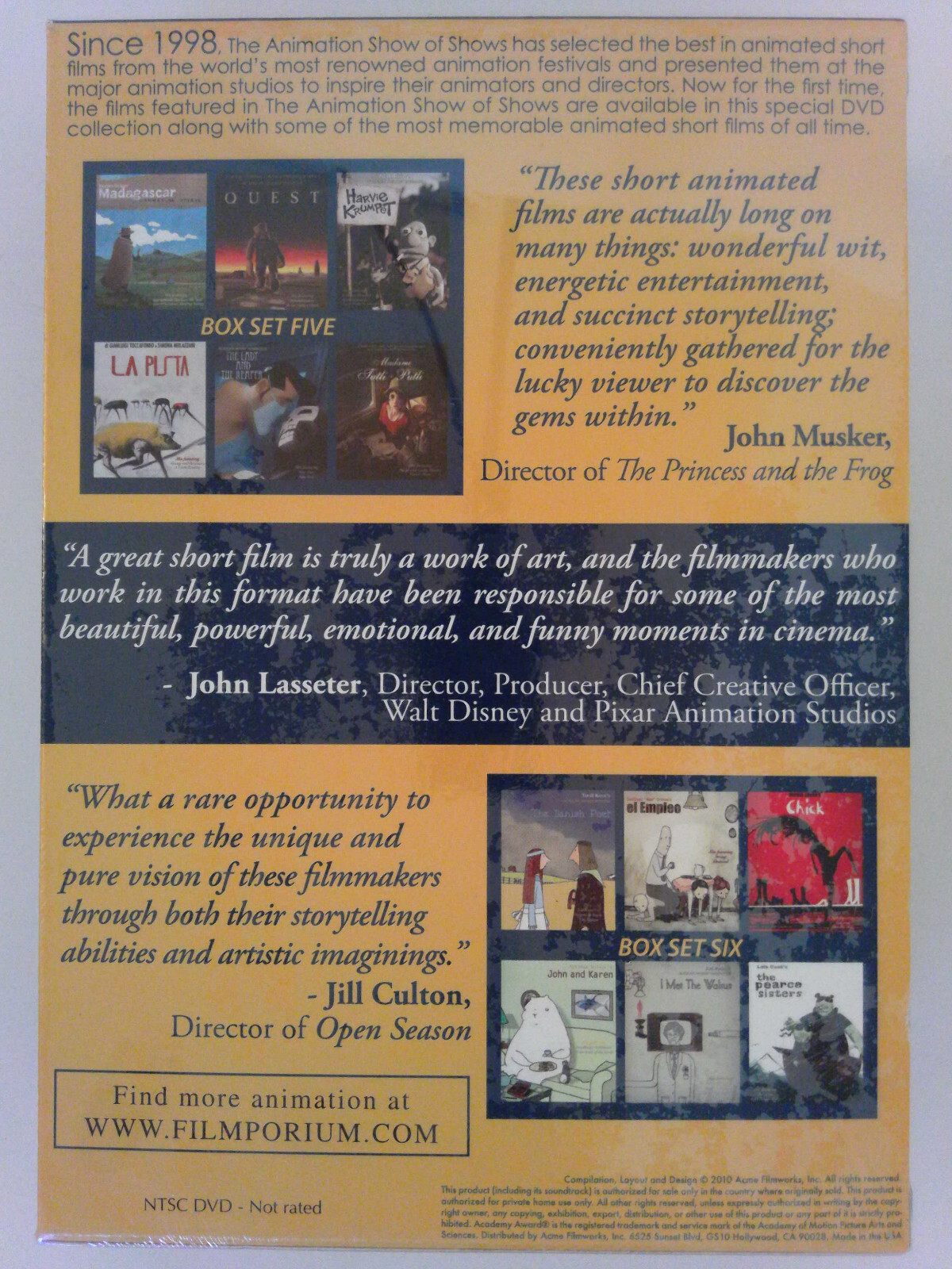 The Animation Show of Shows. Box Set 4. ( Six DVDs ) = In original shrink wrap